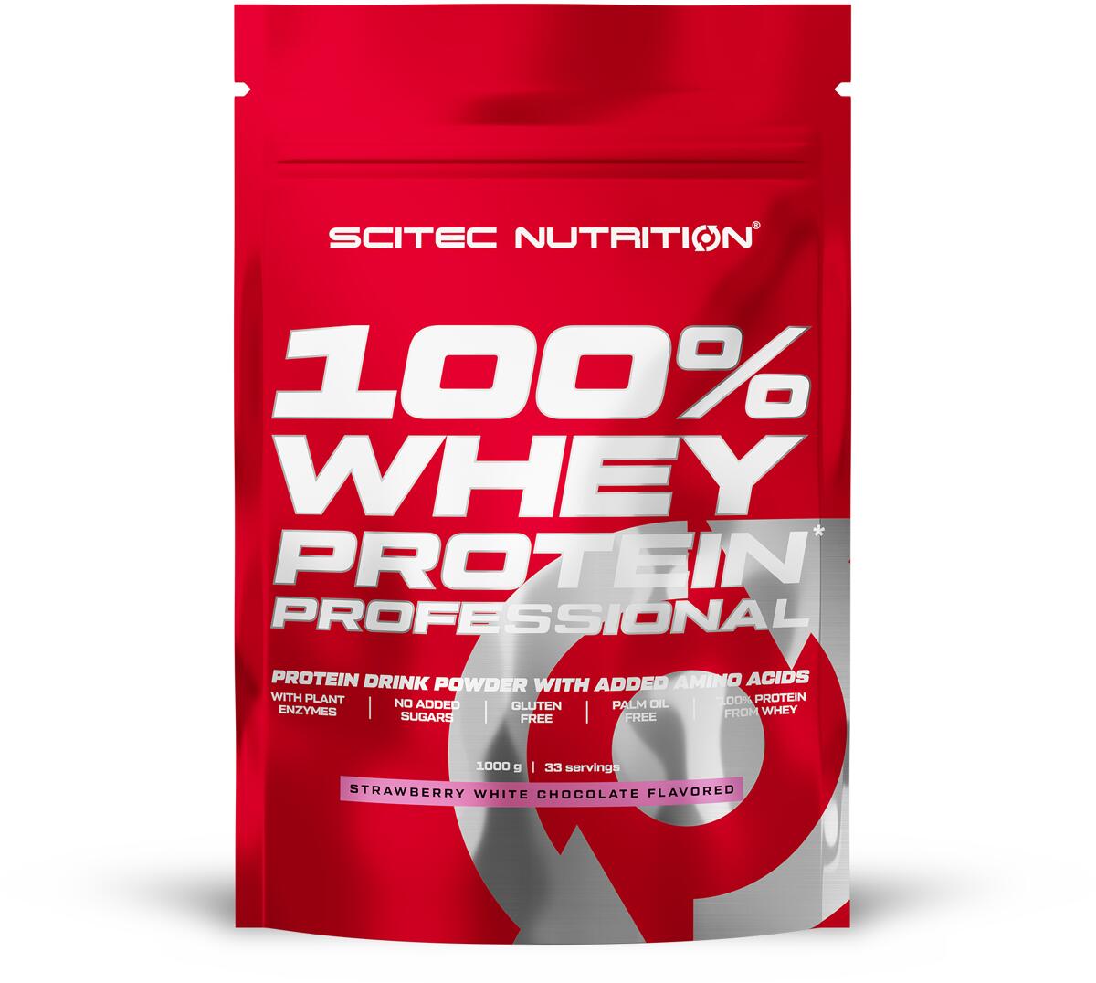 Scitec 100% Whey Protein Professional 1000g Erdbeere Weiße Schokolade