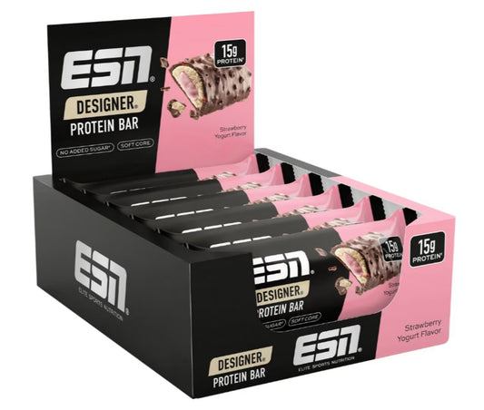 ESN Designer Bar Box 12x45g Strawberry Yogurt