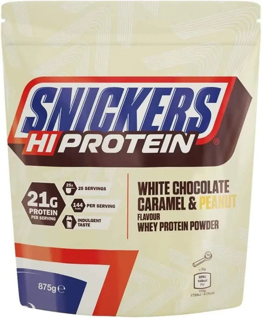 Snickers White Protein Powder - White Chocolate, Caramel & Peanut 875g